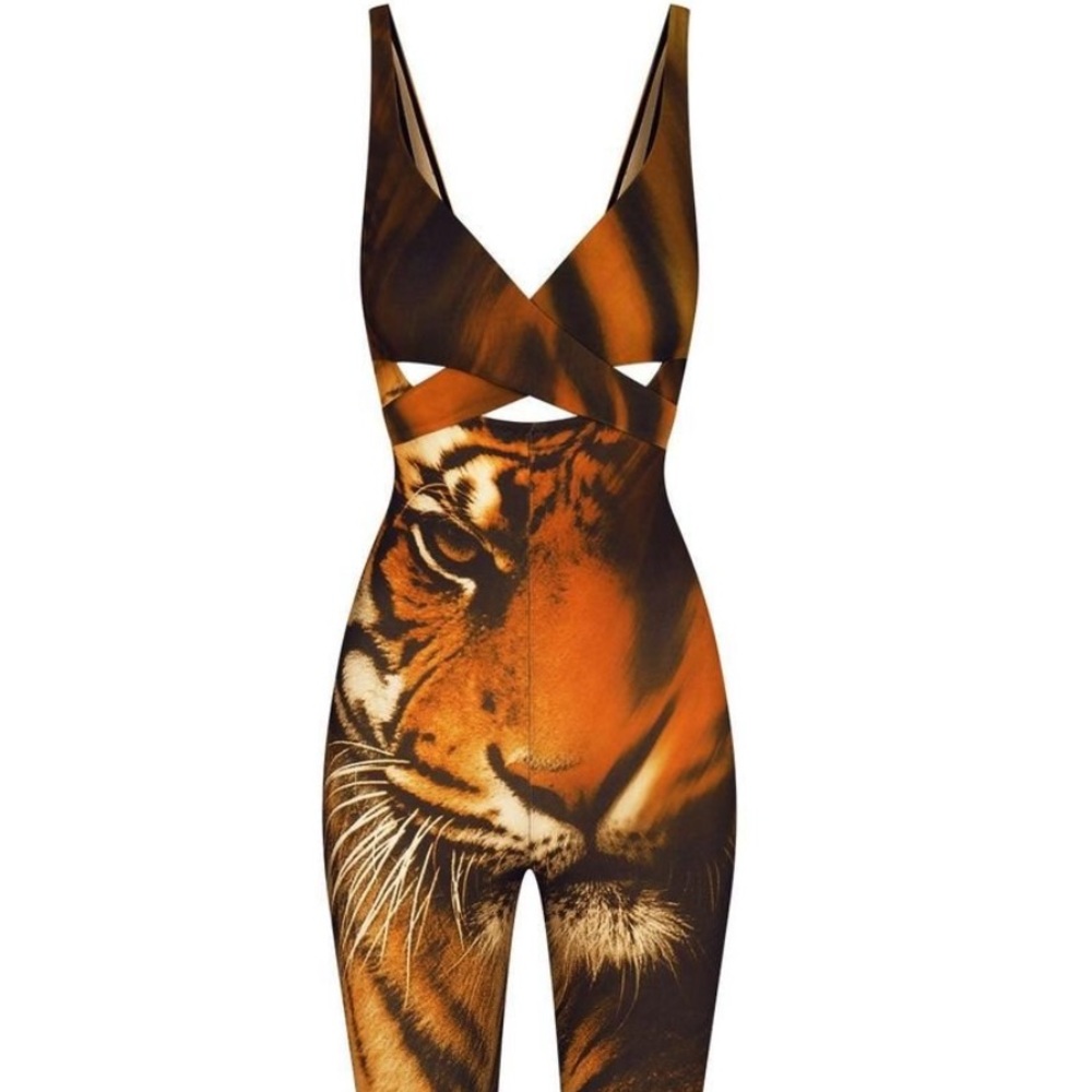🔥NWT SKIMS x Roberto Cavalli Wrap Catsuit SMALL - Picture 2 of 9